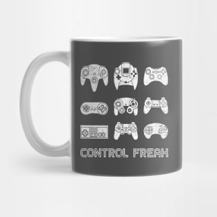 Control Freak Video Gamer Gift Shirt Retro Gaming Mug